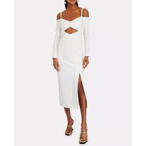 Alexis ELISABET CUT-OUT MIDI DRESS IN WHITE L